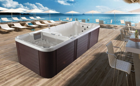 Готовый СПА бассейн с противотоком Bigeer Леоне